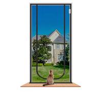 LAIJIANG Reinforced Cat Screen Door 90x210cm with Zipper Closure