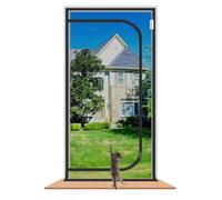 LAIJIANG Reinforced Cat Screen Door 90x220cm with Zipper Closure