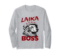 Laika Boss - USSR Soviet Space Dog CCCP Astronaut Vintage Long Sleeve T-Shirt