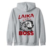Laika Boss - USSR Soviet Space Dog CCCP Astronaut Vintage Zip Hoodie
