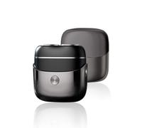 Laikme Mini Portable Electric Men Razor - Dual-Head Washable Rotary Shavers - Men Facial Shaver - Rechargeable IPX7 Waterproof Wet Dry Cordless Trimmer for Beard Sideburns for Travel On-The-Go