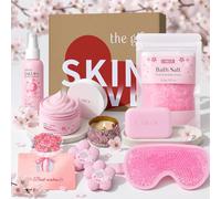 LAIKOU Sakura Bath Set, 8Pcs Relaxing Bedtime Routine Kit for Teenage Girls