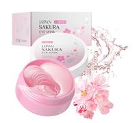LAIKOU Sakura Eye Mask, 25 Pairs Under Eye Gel Patches for Dark Circles, Fine Lines & Eye Bags, Eye Treatment Masks Skincare for Women Men, Hydrating, Firming, Self Care, Stocking Party Bag Fillers