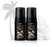 LAIKOU Self Tanning Mousse 2 x 100ml, Sunless Tanning Foam with Aloe Vera & Vitamin E, Natural Bronze Tan for a Sun-Kissed Glow, Includes Application Mitt for Streak-Free Finish, Women & Men