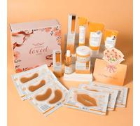 LAIKOU Skincare Set, 12PCS Vitamin C Face Kit with Cleanser,Serum,Moisturiser,Sunscreen,Eye Roller Serum,Eye Masks & Lip Mask, Radiance Pamper Gifts for Women Teenage Girls Friend, Travel Sized