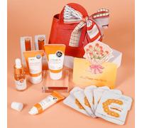 LAIKOU Vitamin C Skincare Set, 11 Pcs Face Care Sets & Kits, Serum, Eye Cream, Face Cream, Sunscreen, Clay Mask & Gift Bag, Radiance Pamper Gifts for Women Teenage Girls, Mothers Day Birthday Gift