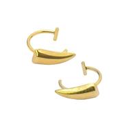 Laikoutd 1 Pair Clip On Fang Lip Cuffs In Stainless Steel Elegant Studs Accessory For Unique Halloween And Party Jewelry No Piercing Rings