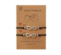 Laikoutd 1 Pair Handmade Friendship Bracelets Rope Bracelets Set Adjustable Cotton Anklets Unisex For Any Occasion Heart Jewelry