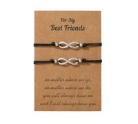 Laikoutd 1 Pair Handmade Friendship Bracelets Rope Bracelets Set Adjustable Cotton Anklets Unisex For Any Occasion Heart Jewelry