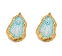 Laikoutd 2 Pieces Mysterious Devil Eye Charms with Retro Drip Oil Finish Components Perfect for Craft Necklaces and Bracelets Mystical Eye Jewelry Accessory