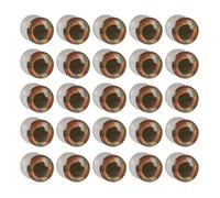Laikoutd 25Pcs/pack Fishing Dumbbell Eye Set 6mm/8mm/10mm Light Weight Fly Tying Accessory For Freshwater And Saltwater Anglers Fishing Dumbbell Eye