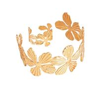 Laikoutd 2Pcs Elegant Floral Patterned Adjustable Rings Combo Portable Jewelry Gift Ideas Metal Bangle Rings Combo