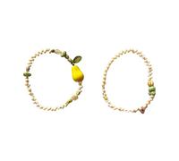 Laikoutd 3. Modern Pear Bead & Chain Extendable Design Lightweight Women Daily Fashion Jewelry Versatile Wrist Jewelry For Outfits