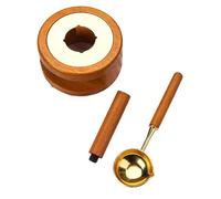 Laikoutd 3 Pcs Waxed Stamp Seal Kits Waxed Seal Warmer With Melting Spoon Melt Stove Pots Furnaces Tool For Letter Envelope Stamp