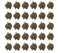 Laikoutd 30 Pack Indian Chiefs Head Charm Small Pendant Tribal Jewelry Making Accessories For Jewelry Making And Decoration