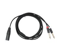 Laikoutd 3Pin Male To 2x 1/4inch Y Splitters Cable Male 3Pin To Double 6.35mm Mono Music Converters Adapters Cord
