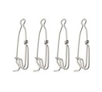 Laikoutd 4Pcs Longline Branch Hanger Snapping Swivels Float Line Clip Stainless Steel Hooked Snapping Pin Fishing Connectors Tool Longline Fishing Snap Clip