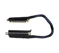 Laikoutd 64Gbs Bandwidth PCIe5.0 X16 Risers Extension Cable 180 Degree Bend Design Silver Plate Connectors For PC Builds