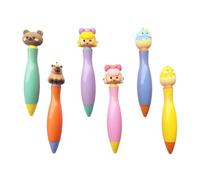 Laikoutd 6Pcs Novelty Short Ballpoint Pen Funny Writing Tool 0.7mm Blue Inks For Writing Note Taking Christmas Stocking Fillers Ballpoint Pen
