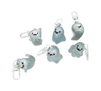 Laikoutd 6Pieces Eerie Jelly Specter Keychains Halloween Specter Keychain Charm Set Silicone Eerie Bag Hanging Ornaments