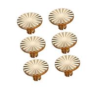 Laikoutd 6Pieces Zines Alloy Cabinets Pull with Brushed Brass Finish for Stylish and Sturdy Furniture Hardware Easy Installion Living Room Cabinets Knobs