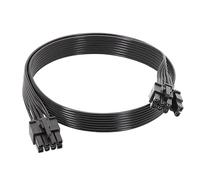 Laikoutd 8PIN GPU Power Cable 18AWG Thick Wire Flat Braided Design For Flexible 6+2 Pin Graphics Card Connection Multiple Purpose High End Graphics Card Power Extension Cable