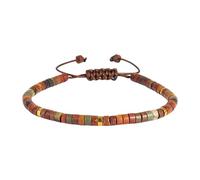 Laikoutd Adjustable Bead Natural Stone Rope Unisex Texture Suitable For Men And Women