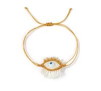 Laikoutd Adjustable Glass Bead EyeHandmade For Couples Lightweight Unisex Jewelry Daily Wear Friendship Comfortable Adjustable Wrist Jewelry