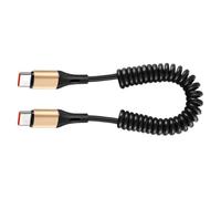 Laikoutd Adjustable Spring Coiled Cord 240W PD Charging Type-C Connector Wide Compatibility For Devices & Gaming Fast Charging Data Line