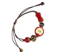 Laikoutd Artistic Ceramic Fruit Charm Handwoven Cord Present For Youthful Trendsetters And Art Lovers