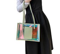 Laikoutd Bright Color Ladies Handbag Stylish PU Shopping Bag Large Capacity Underarm Bags For Women Women's Handbag