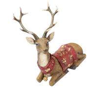 Laikoutd Christmas Reindeer Figurines Decorations Standing Deer Figures Deer Animal Model For Home Wine Cabinet Table Decors Tabletop Ornament