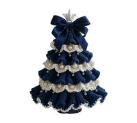 Laikoutd Crochet Christmas Bows Hanging Decoration Easy Install for Home Party Festival Atmospheres Knitted Holiday Accent Christmas Tree Accessories