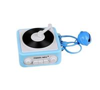 Laikoutd Decorative Gramophone Music Box Keychains With Builts In Recorder Music Box For Personalize Gift Easy Carry Daily Use Voice Keychains