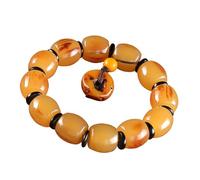 Laikoutd Elastic Bangle Natural Buddhist Beads Handchain For Peaceful Mind And Beaded Wristchain Religious Jewelry Yoga Practice Beaded