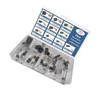 Laikoutd Electric Motor Brush Assortment 20pcs 10 Sizes Copper Alloyed Carbon Brushes For Industrial Equipment Maintenance Copper Wire Reinforced Carbon Brushes