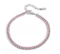 Laikoutd Elegant Heart Shaped Paperclip Bracelets Stainless Steel Adjustable Chain Link Jewelry Gift Interlocked Heart Adjustable