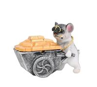 Laikoutd Fashionable Personality Trend Ashtray Resin Creative Decoration Cute PuppysModern Simple Household Windproof Home Gadget Resin Office Tearooms Club Home Decorations Anti- With Lid
