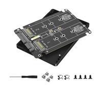 Laikoutd Flexible 2 Port NGFFs SATA3.0 & MSATA to SATA3.0 Adapters Board for Various Industrial and Home Devices
