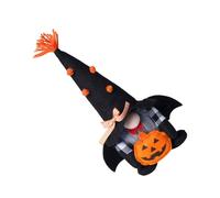 Laikoutd Funny Halloween Gnomes Figurine With Bat Wing And Pumpkin Design Plush Doll For Home Party Shop Desktop Shelf Decors Gnomes Figurine Doll