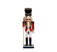 Laikoutd Handmade Christmas Wood Soldier With Clear Carvings Decors Exquisites Appearance For Food Enthusiasts 25.4cm/10inch Wood Clip