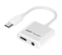 Laikoutd High Resolution Sound Charging USB C Adapter 3.5mm Headphone And Charging Adapter For Effortless Listenings Powering Up Type C