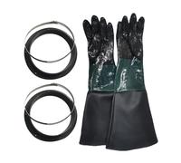 Laikoutd Industrial Sandblasting Gloves Abrasive Blasting With Holder For Enhances Protective And Comfort Long Protective Gloves