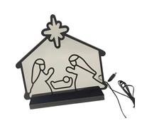 Laikoutd LED Festival Light Nativity Scene Shape Decorative PVC Texture Suitable for Celebrations Home Decors Desktop Creative Moods