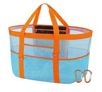 Laikoutd Light Weight PVC Hollowed Swimming Bag Large Compartment Beach With Carabiner Clips For Beach Toy Surfing Gear Family Travel Storage