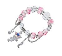 Laikoutd Lightweight Stretch Beautiful Beaded With Star And Moon Charm Wristchain Fashion Accessories For Everyday Wear Casual And Formal Jewelry