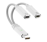 Laikoutd Male Type C To Female Earphone+ Charging Adapter Cable Converter Wire Splitter Cord Line 14cm Length Type C Converter Wire