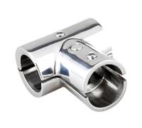 Laikoutd Marine Handrail T Fitting Steel 90 Degree Connector Steel Handrail Tees Joint Boating Accessory 90 Degree Tube Connector Bimini Top Hardware