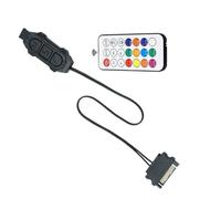 Laikoutd Miniature PC Lighting Controller Manual Button Operating ARGB Synchronized Effects 5V 3Pin White/Black Color Small Form Factor ARGB Controller