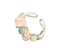 Laikoutd Minimalist Entangled Stone Rings Adjustable Fit for Any, A